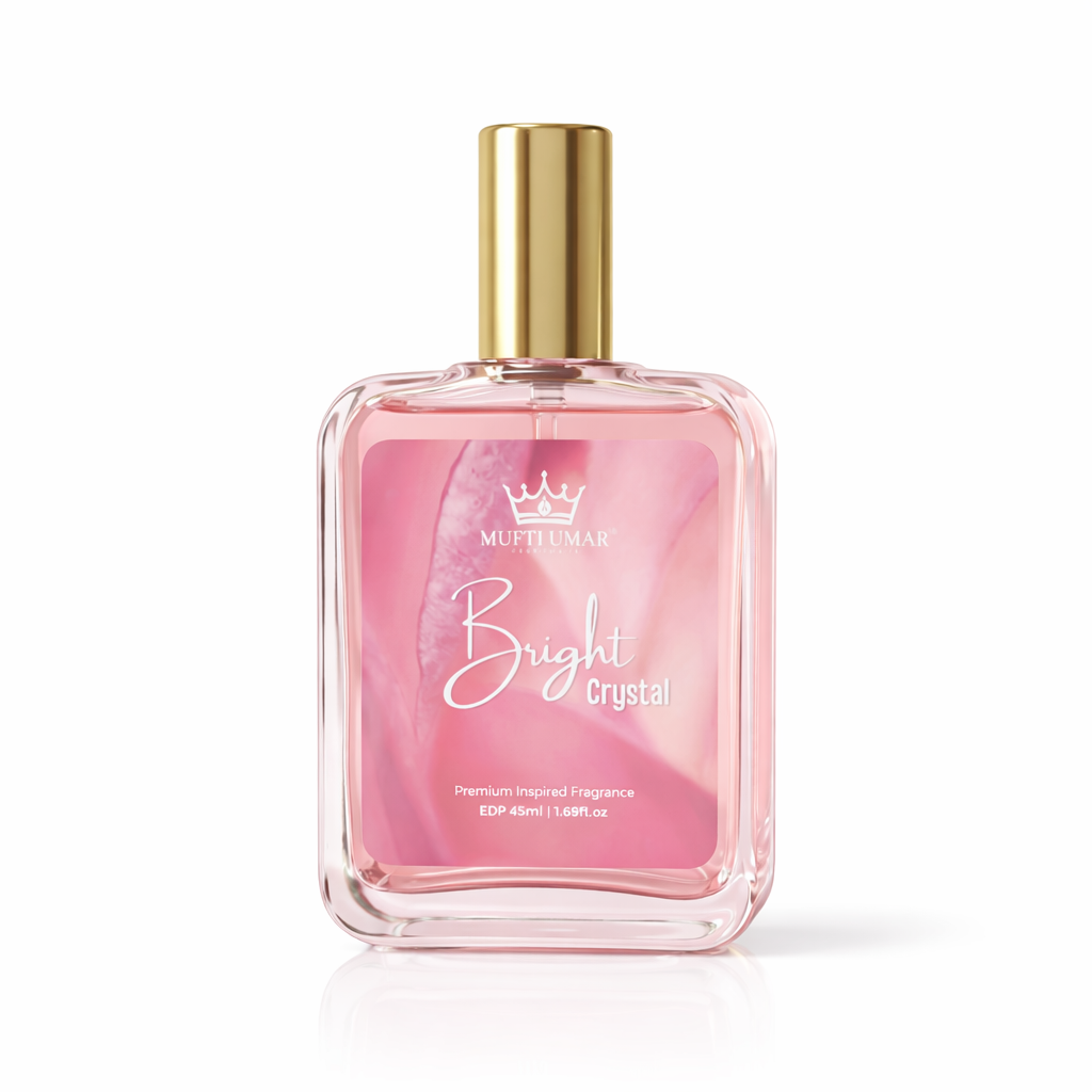 Mufti Umar Fragrance Bright Crystal Perfume for Women – Long Lasting Summer Fruity Floral Extrait De Parfum – Elegant & Refreshing Fragrance for Day & Nights, Office, Brunch & Special Occasions – 50ml