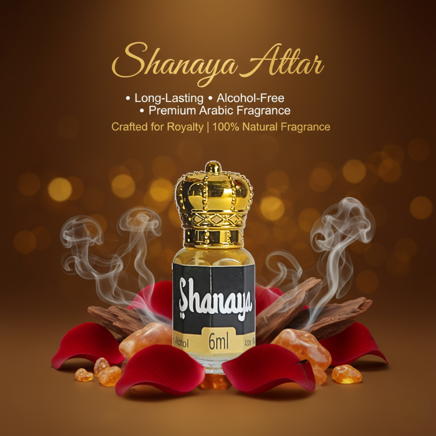 Mufti Umar Shanaya-6ml | Arabic Fragrance | Non-Alcoholic Roll-on | Premium Attar| Unisex