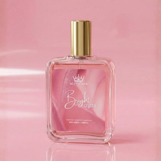 Mufti Umar Fragrance Bright Crystal Perfume for Women – Long Lasting Summer Fruity Floral Extrait De Parfum – Elegant & Refreshing Fragrance for Day & Nights, Office, Brunch & Special Occasions – 50ml