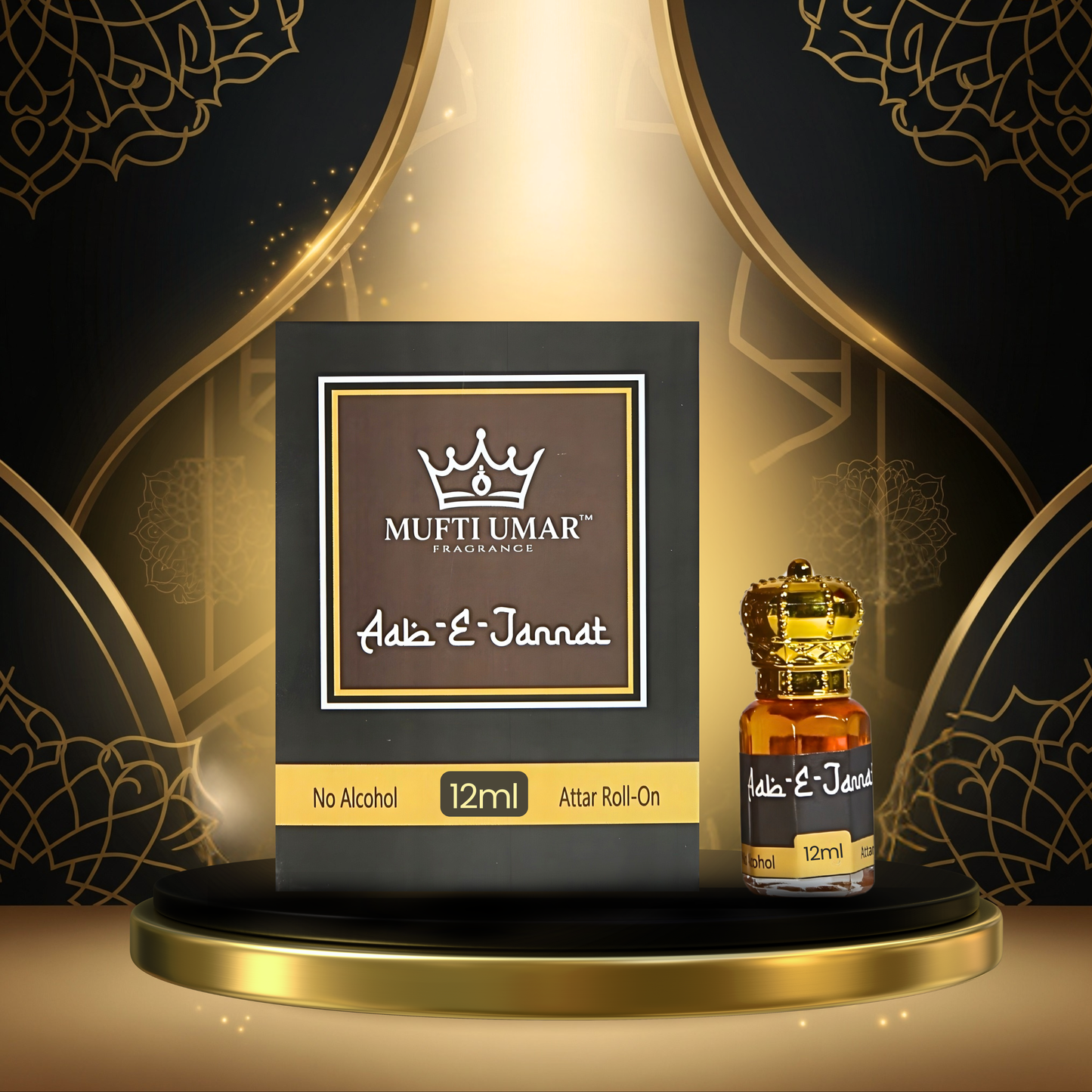 Mufti Umar Abe-e-jannat 12ml | Non-Alcoholic Roll-on Fragrance | Premium Attar | Mens