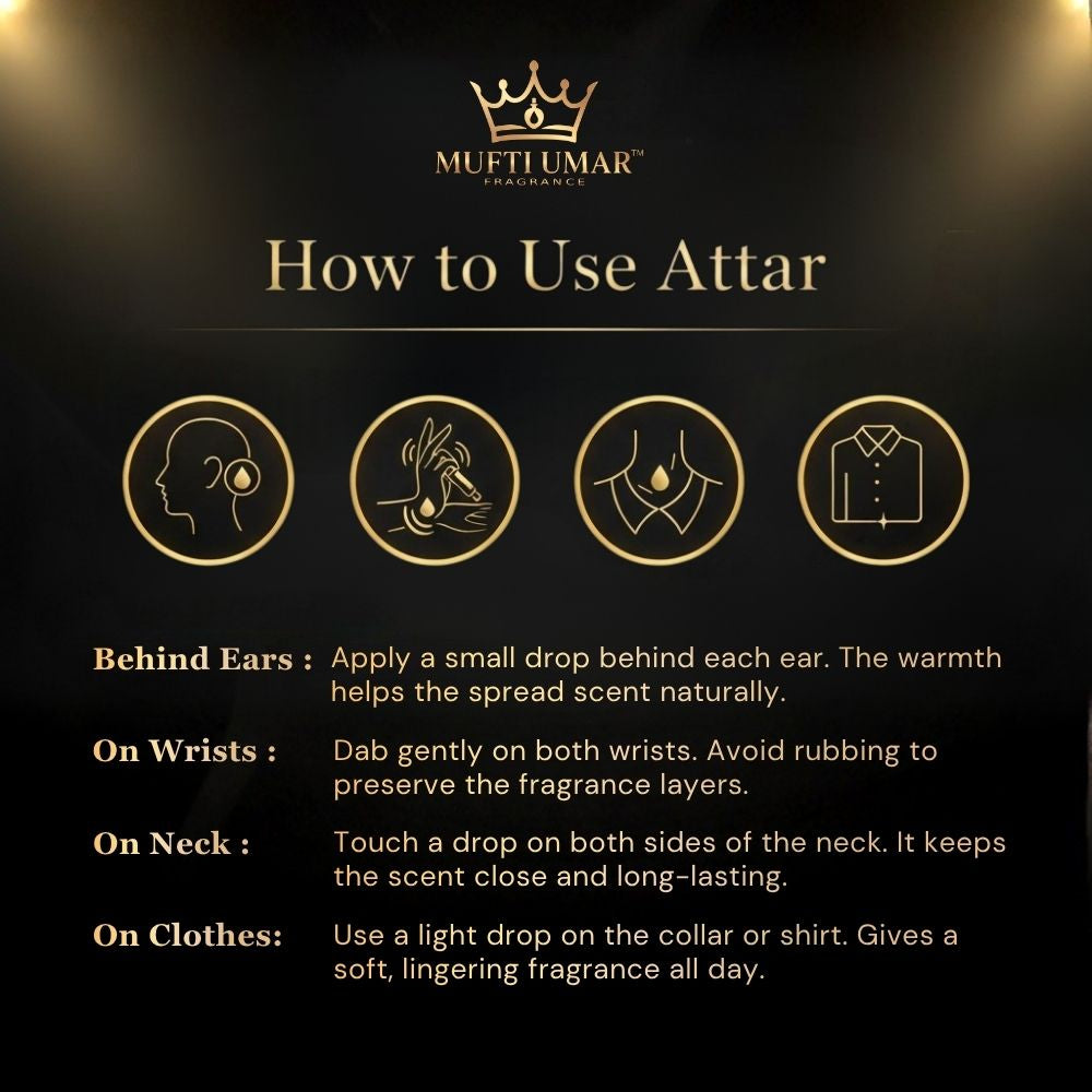 Mufti Umar Abe-e-jannat 6ml | Non-Alcoholic Roll-on Fragrance| Premium Attar | Unisex