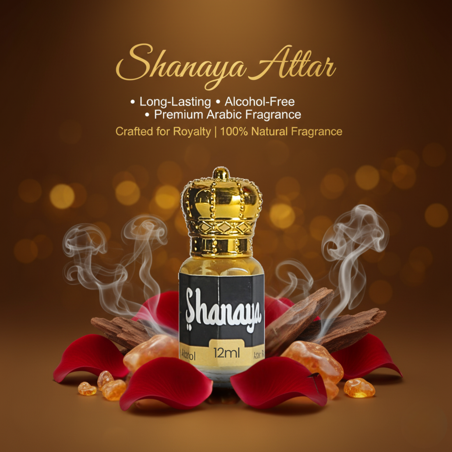Mufti Umar Shanaya-12ml | Arabic Fragrance | Non-Alcoholic Roll-on | Premium Attar| Unisex