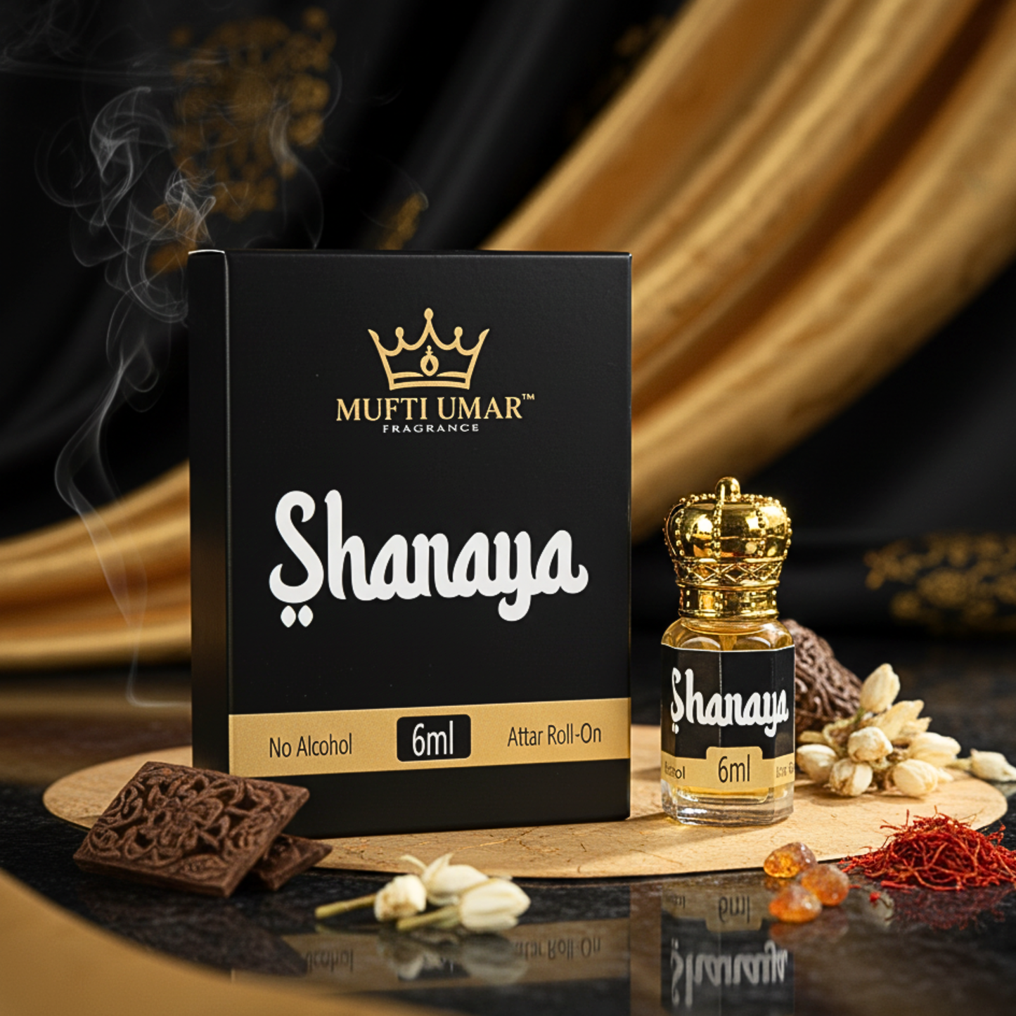 Mufti Umar Shanaya-6ml | Arabic Fragrance | Non-Alcoholic Roll-on | Premium Attar| Unisex