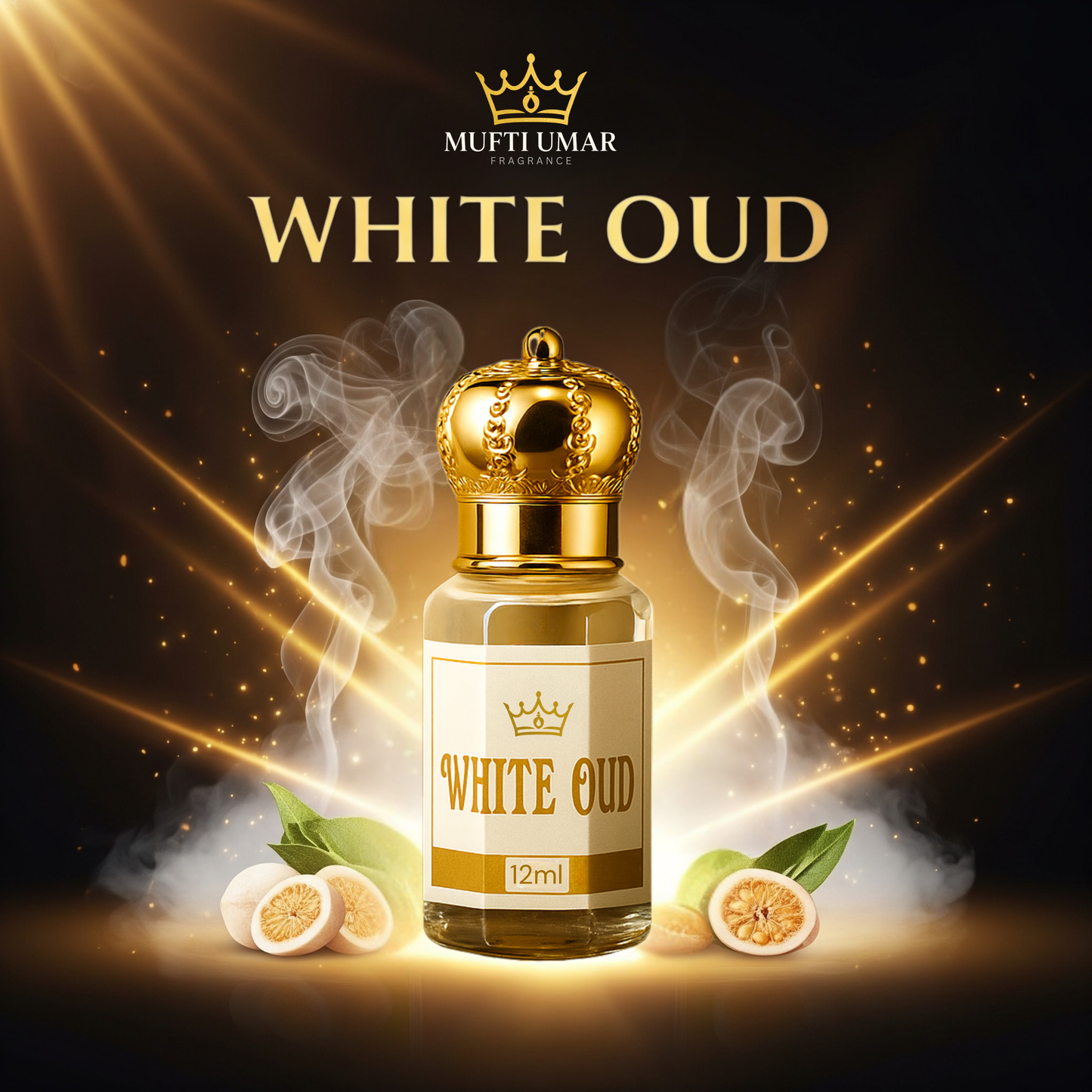 Mufti Umar White Oud-12ml | Non-Alcoholic Roll-on Fragrance |  Premium Attar | Unisex