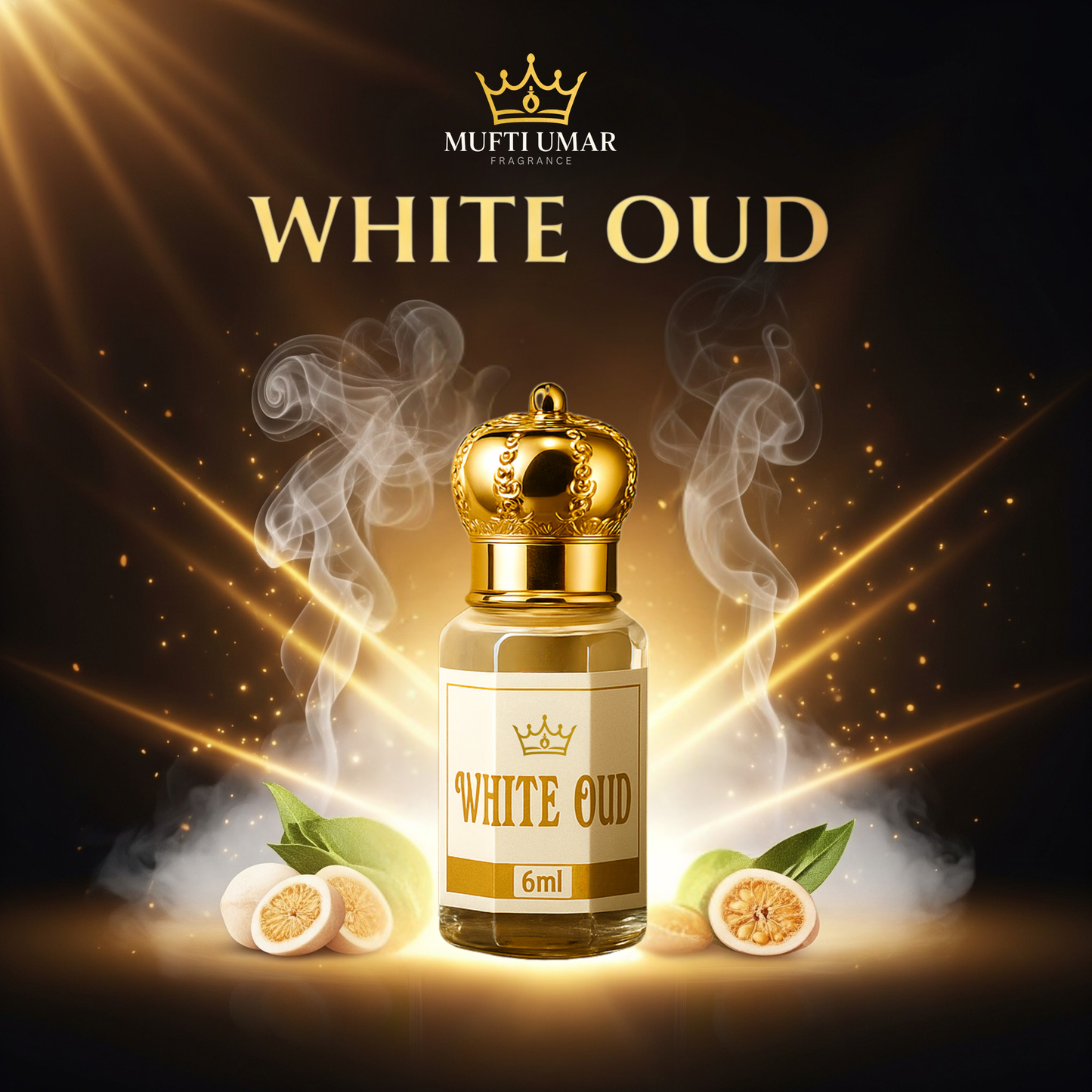 Mufti Umar White Oud-6ml | Non-Alcoholic Roll-on Fragrance |  Premium Attar | Unisex