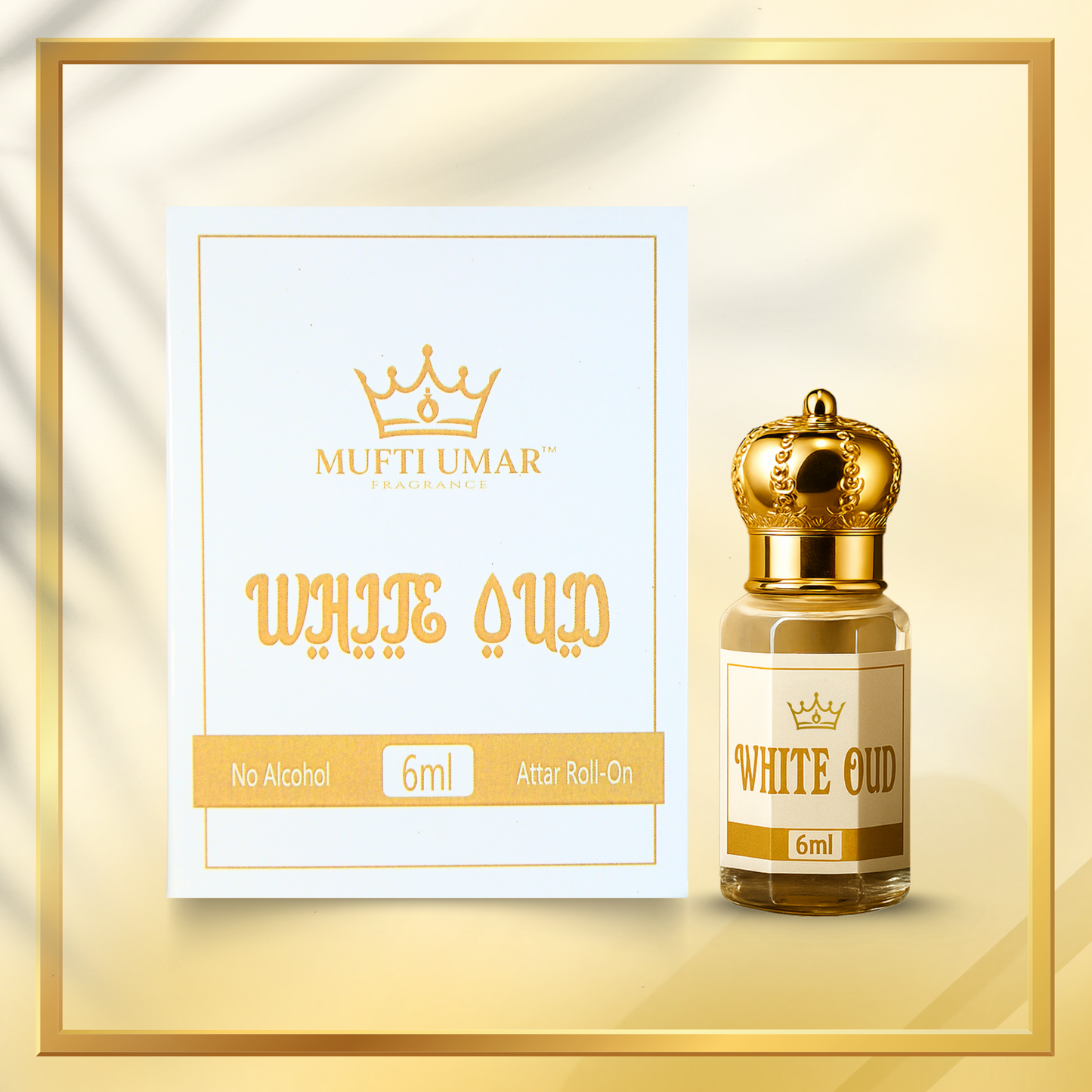 Mufti Umar White Oud-6ml | Non-Alcoholic Roll-on Fragrance |  Premium Attar | Unisex